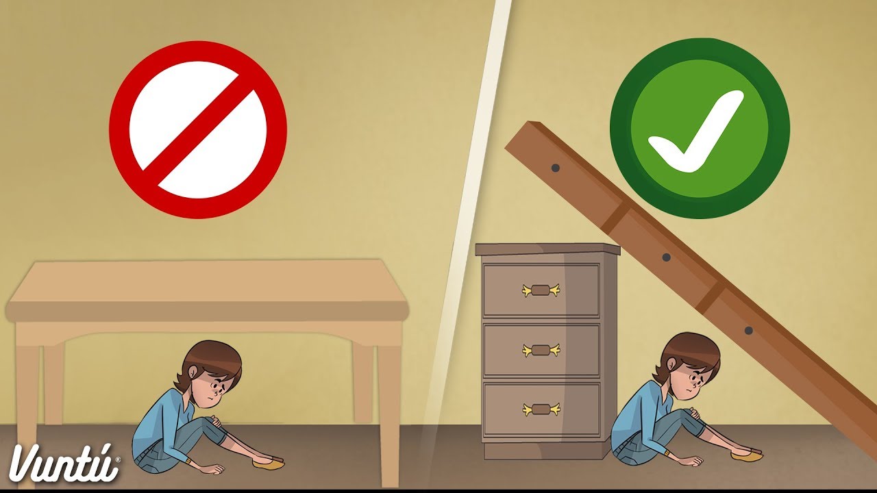 Consejos para sobrevivir en un terremoto. Compártelo con tu familia