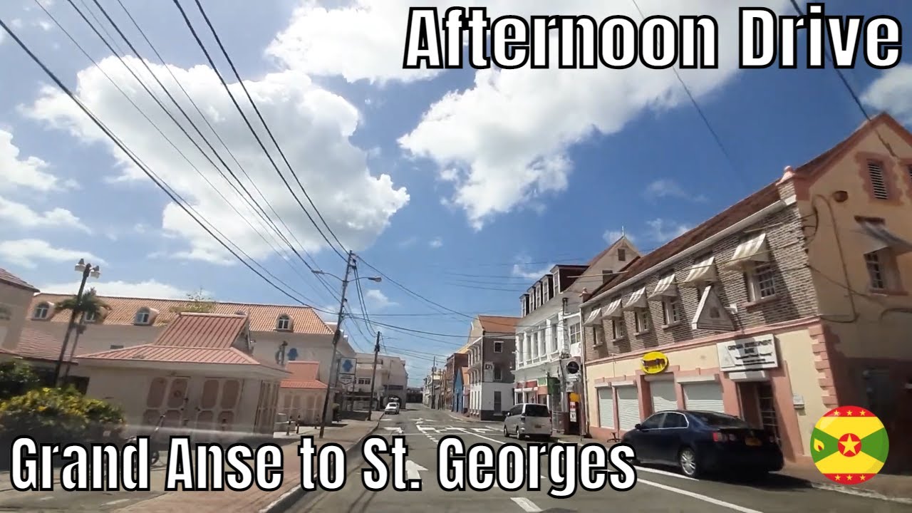 Scenic Drive From Grand Anse To St  Georges Grenada | Afternoon Drive