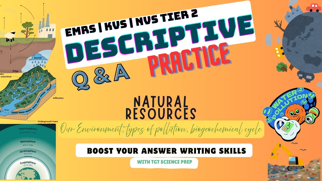 16. NATURAL RESOURCES🎯BOOST LEARNING 📖📝MASTER DESCRIPTIVE QUESTION ANSWER WRITING🔬TGT SCIENCE