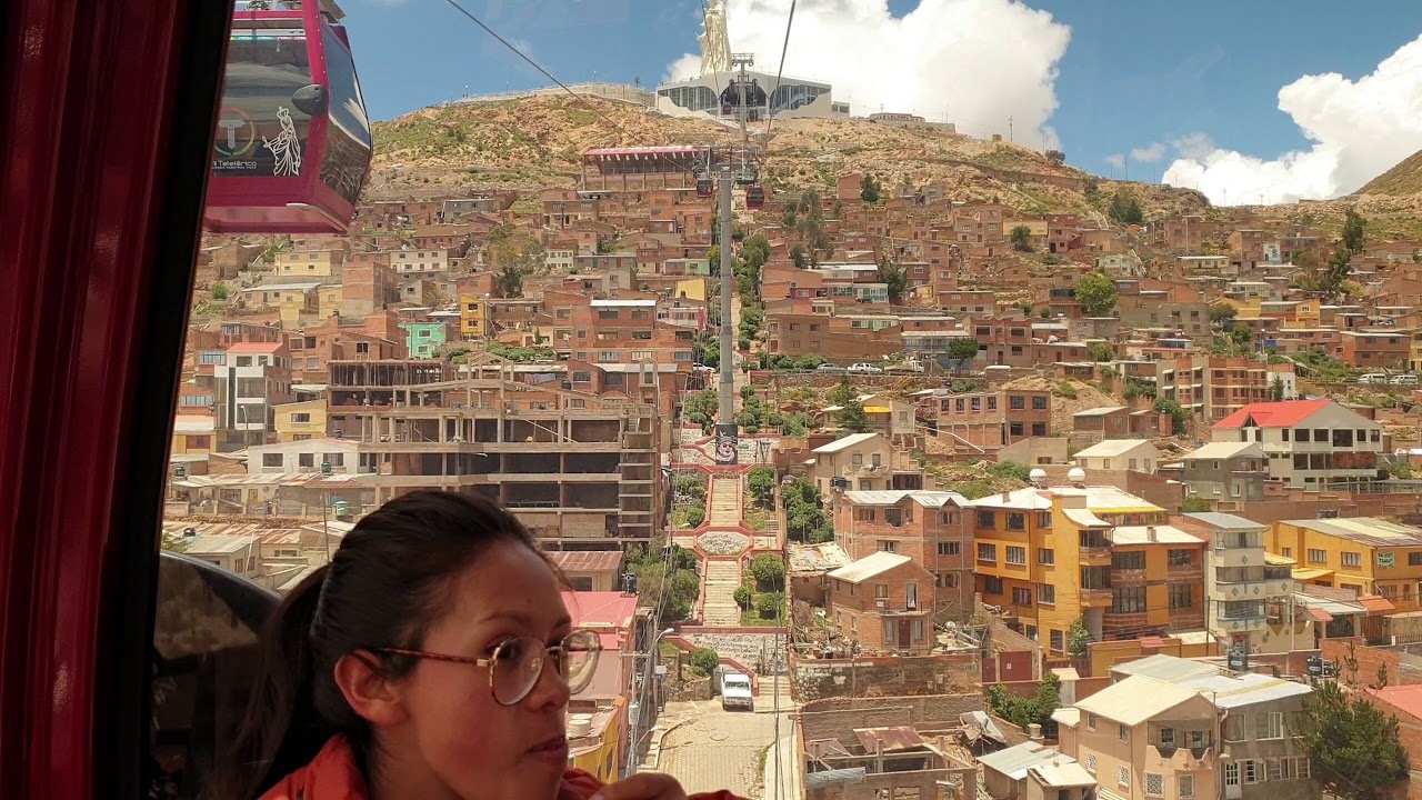 Recorrido Teleferico Turistico Oruro Plaza del Folklore hasta Estatua Virgen del Socavon