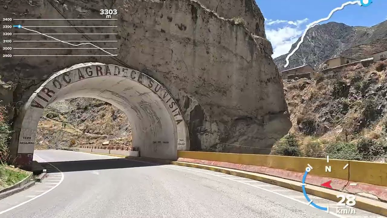 Road Trips - Roads of Perú - from Oyón (Lima) Km 135 to  Churín (Lima) Km 105 - GPS - 4K - Upgrade