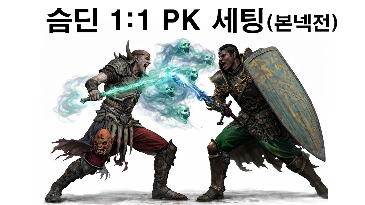 슴딘 1:1PK 세팅-본넥전 (디아블로2 PK)