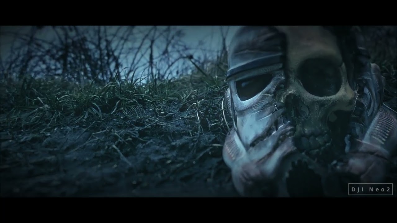 | DJI Neo 2 | Broken StormTrooper Helmet | Post-Apocalyptic Winter | DJI Neo 2