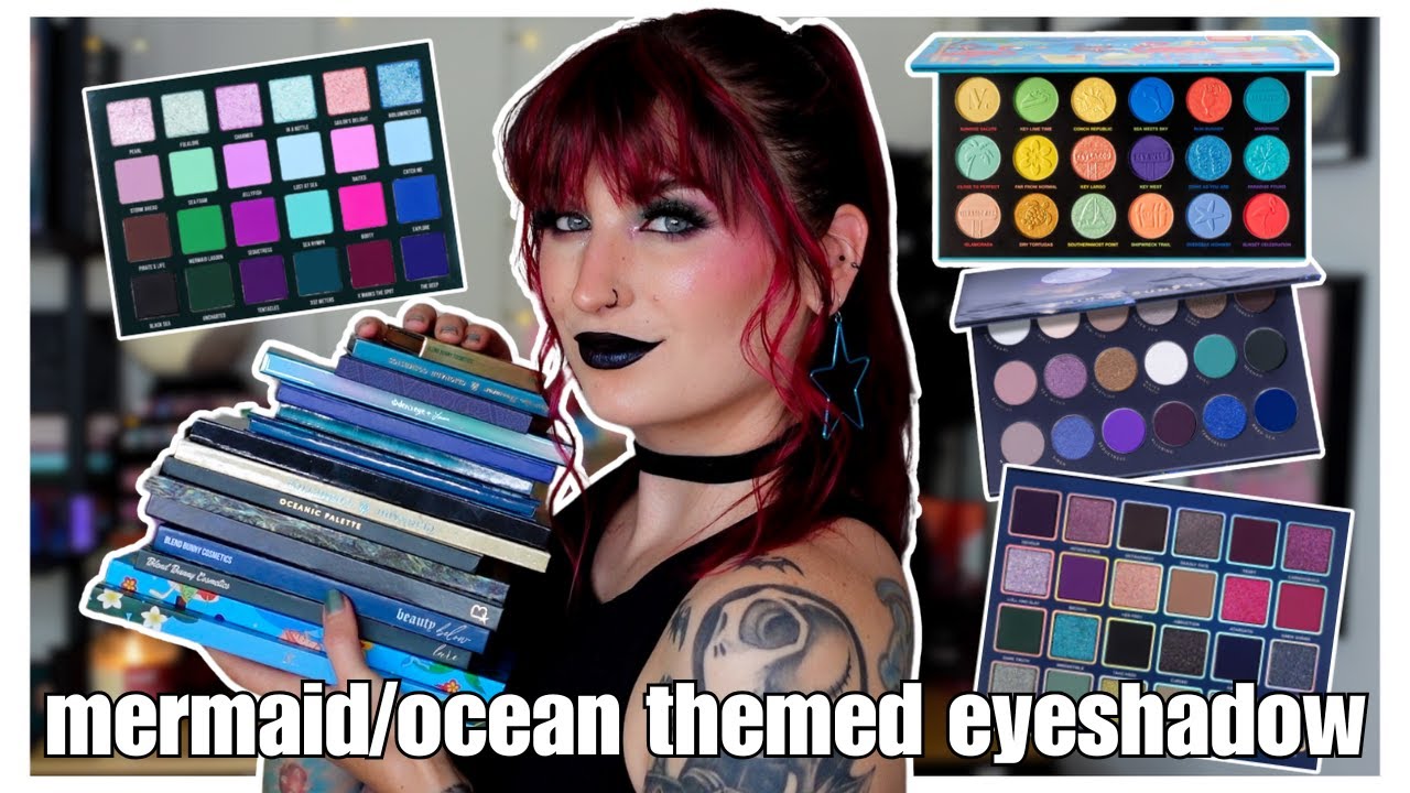 my MERMAID & BEACHY themed eyeshadow palettes