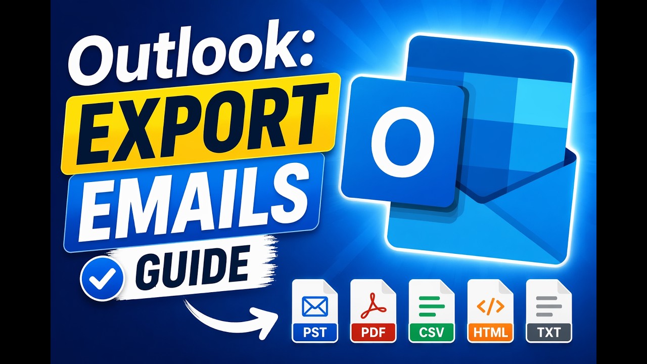 How to export emails in outlook || Export outlook emails