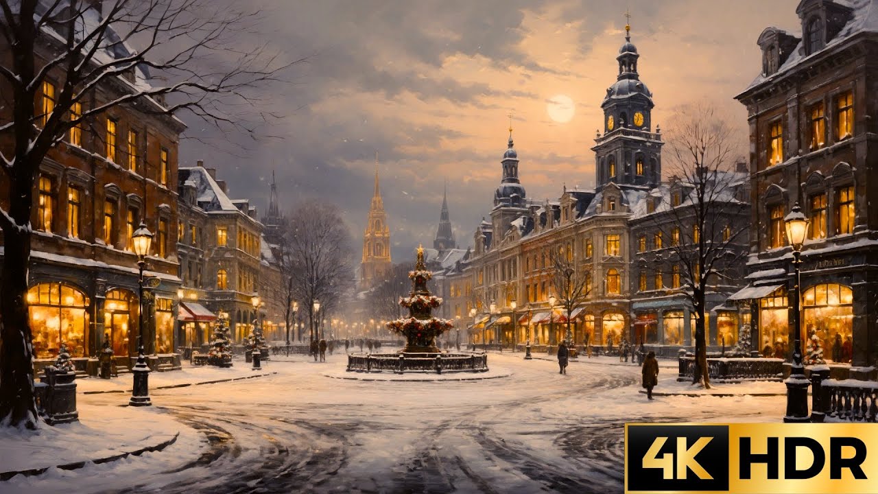 4K HDR SAINT PETERSBURG Christmas magic: A walk down Kamennoostrovsky prospect.