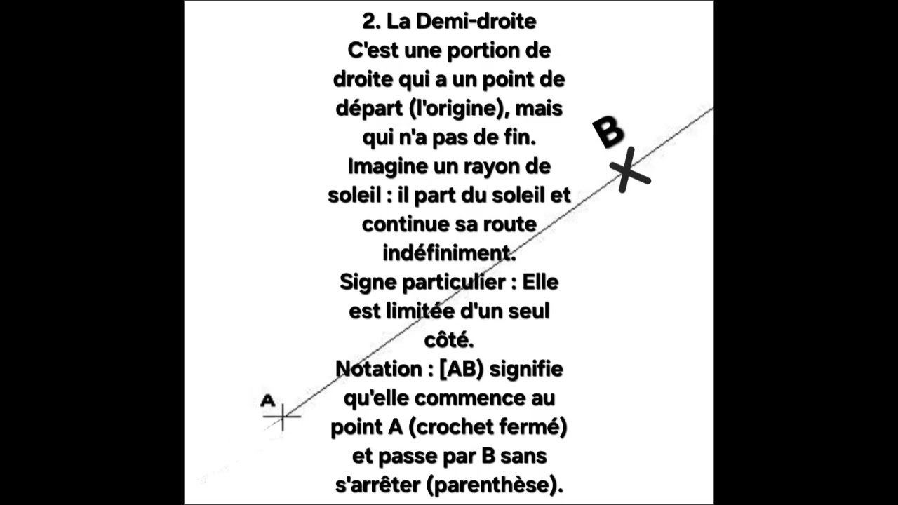La droite , demi droite , segment , médiatrice 