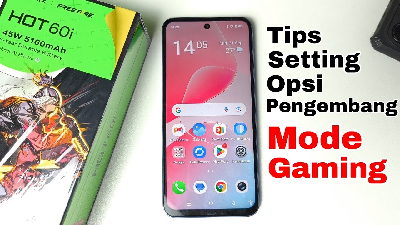 Cara Setting Opsi pengembang mode gaming di hp Infinix hot 60i agar tidak lag dan patah-patah 