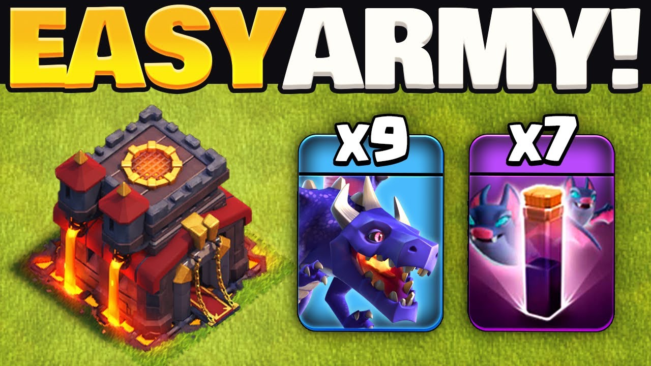 Easy TH10 DragBat Attack Strategy Explained (Clash of Clans)