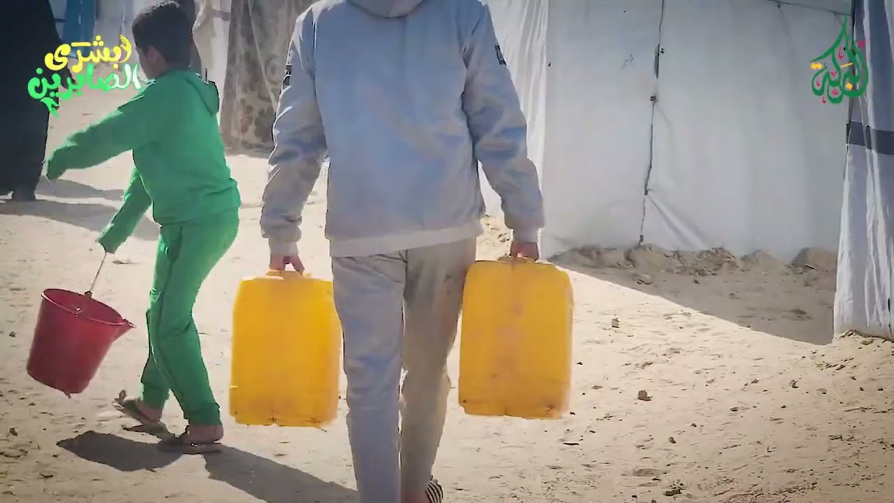 🔴البركة في اليوم 369 تنفذ سقيا المياه بتبرع كريم من محسنين من بلدية التلة بمواصي خان يونس