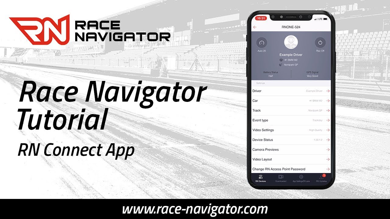 Race Navigator Tutorial &ndash; RN Connect App