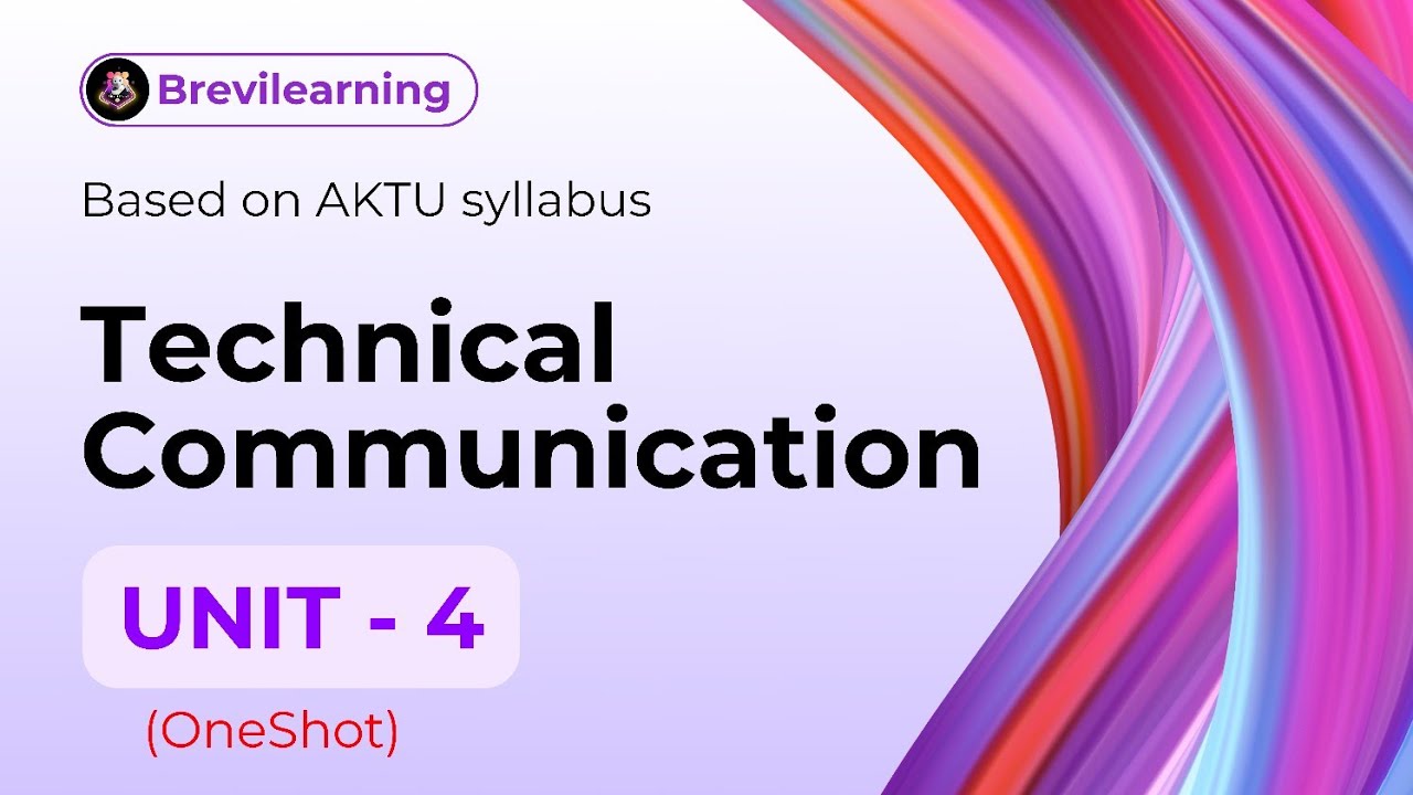 #4 Technical Communication Unit-4 (oneshot) || @brevilearning