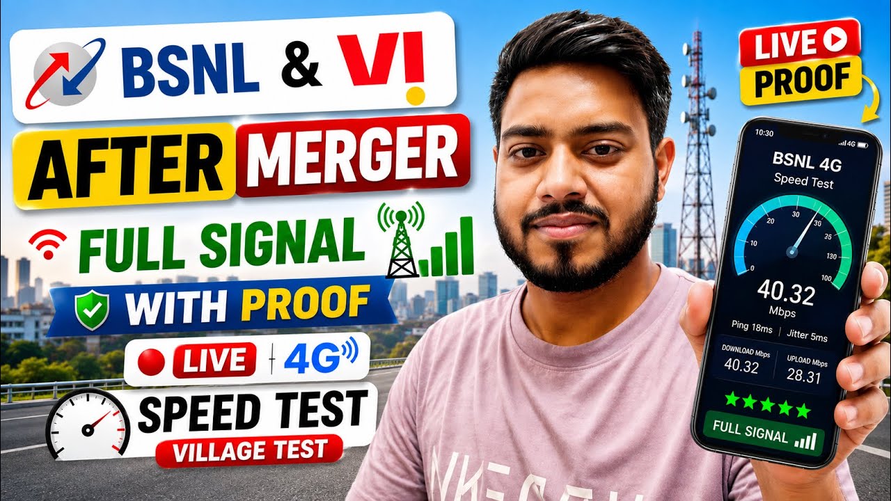 BSNL & VI merger update 2026 | Live 4G speed test & review by The Technologist
