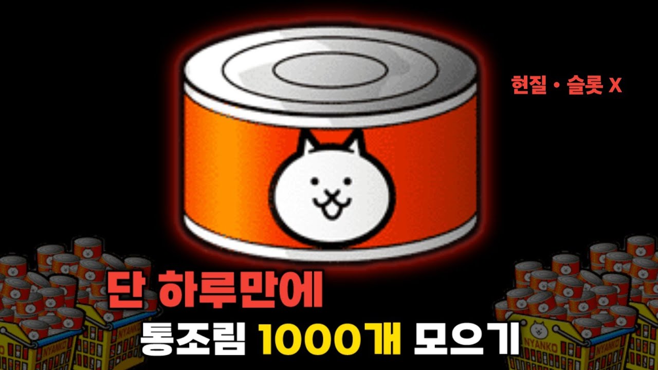 하루만에 통조림 1000개 모으기 [냥코대전쟁]