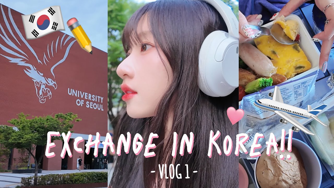 韓國交換日記🇰🇷｜機場出發✈️+宿舍開箱+生活用品購物DAY1 ［Exchange in Korean #1］