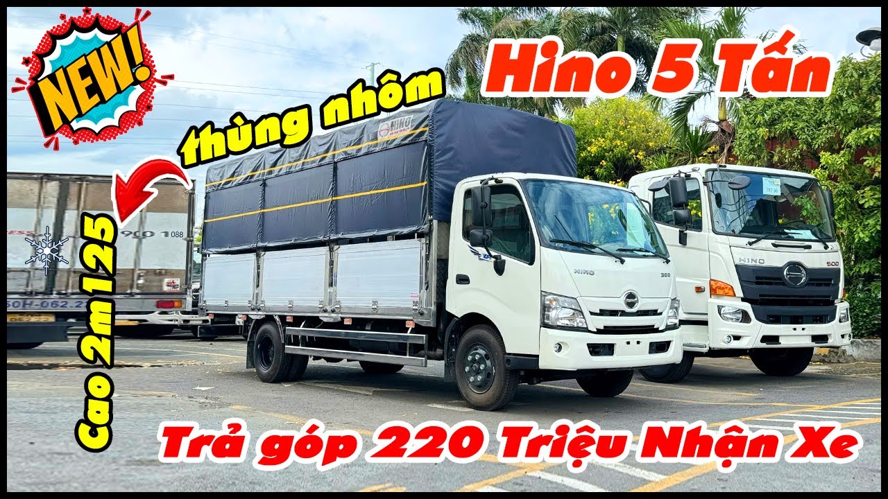Hino 5 Tấn Th&ugrave;ng Bạt Cao 2m125 |Hino 300 XZU730L Tấn 5 Tấn Th&ugrave;ng Bạt Bửng Nh&ocirc;m C&oacute; Chiều Cao