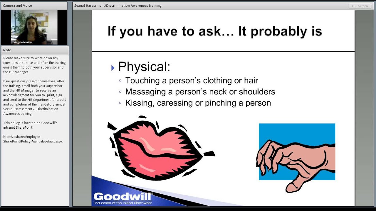 Sexual Harassment Discrimination Awareness training (Supervisory level)
