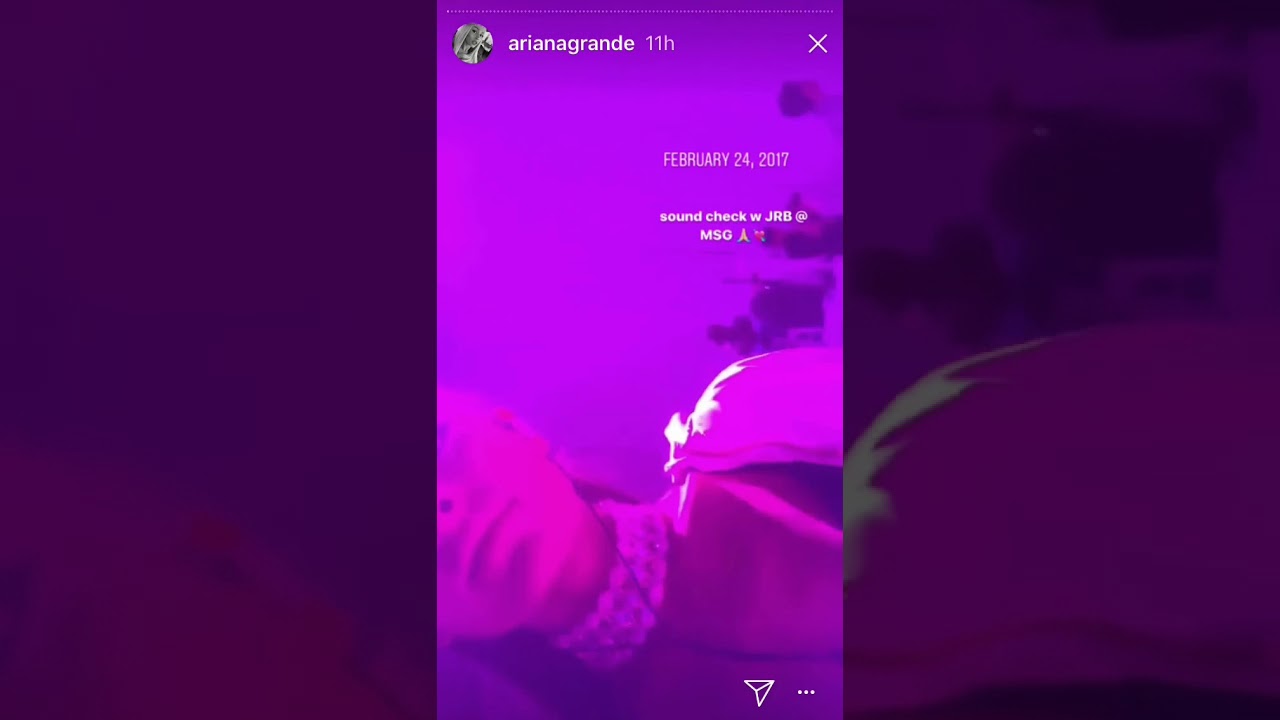 Ariana Grande’s Instagram Story December 28th 2017