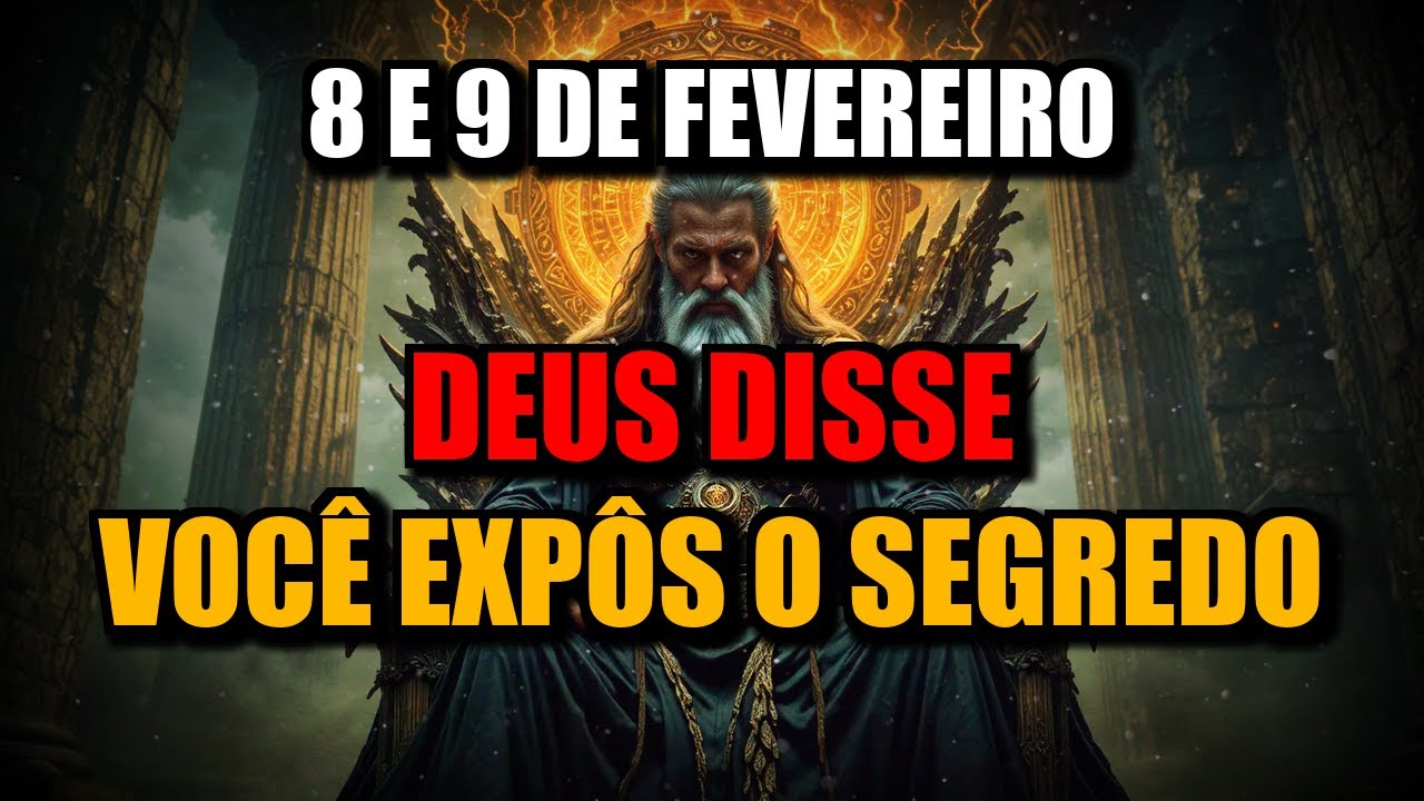 Escolhido, 8 e 9 de Fevereiro, Deus Disse, Lamento Dizer, Mas Você Expôs Demais