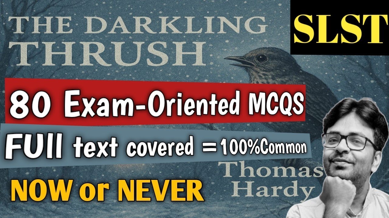Hardy's The Darkling Thrush I 80 Must-Solve IMP MCQS From Each Line I Your Rank Decider I Explained