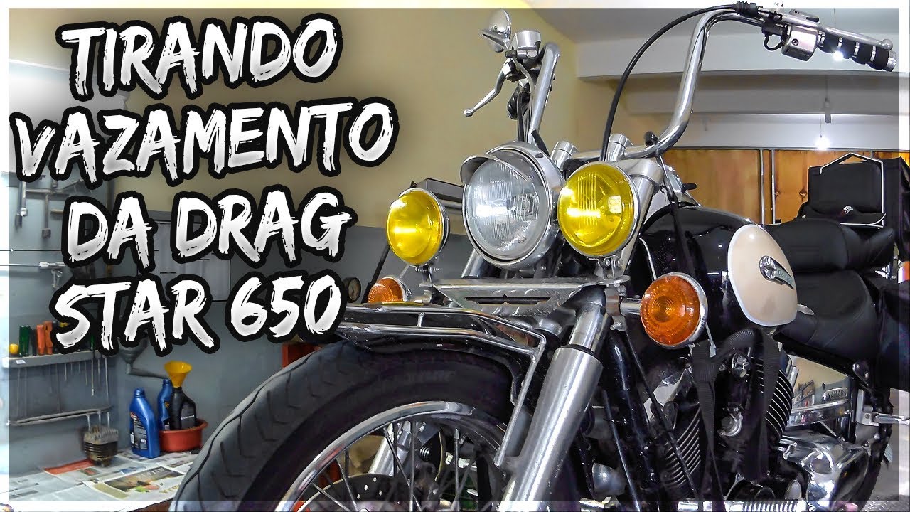 Tirando o vazamento da Drag Star 650cc VDM 121 #vivodemoto