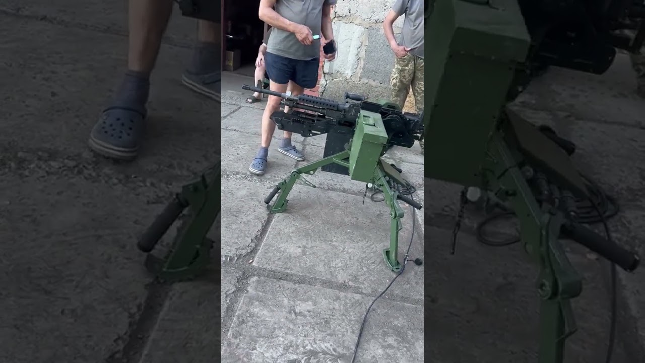 Ukraine - XX.09.2024. Ukrainian Remote-Controlled Turret Shablya + Steam Deck + M240 Machine Gun.