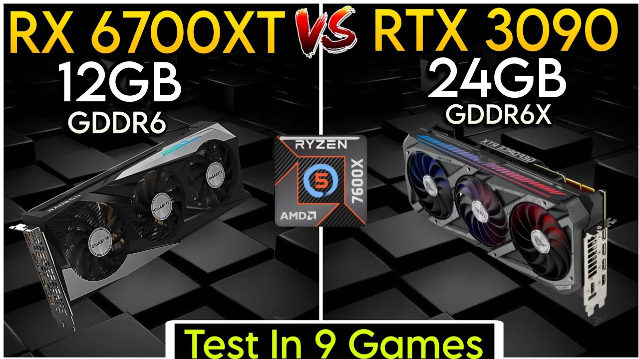 RX 6700 XT vs RTX 3090 | 9 Games Tested | 2026 Comparison !