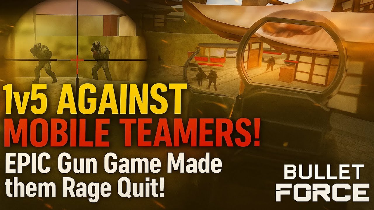 1v5 Against Mobile Teamers! Made Them Rage Quit 🤯 | Bullet Force