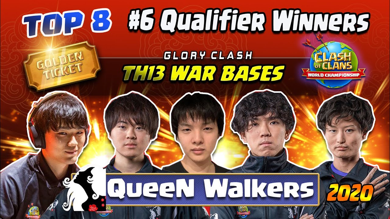 *Top 8* Queen Walkers Th13 War Bases/World Championship #6 Qualifier Winners Day3/Clash of clans#644