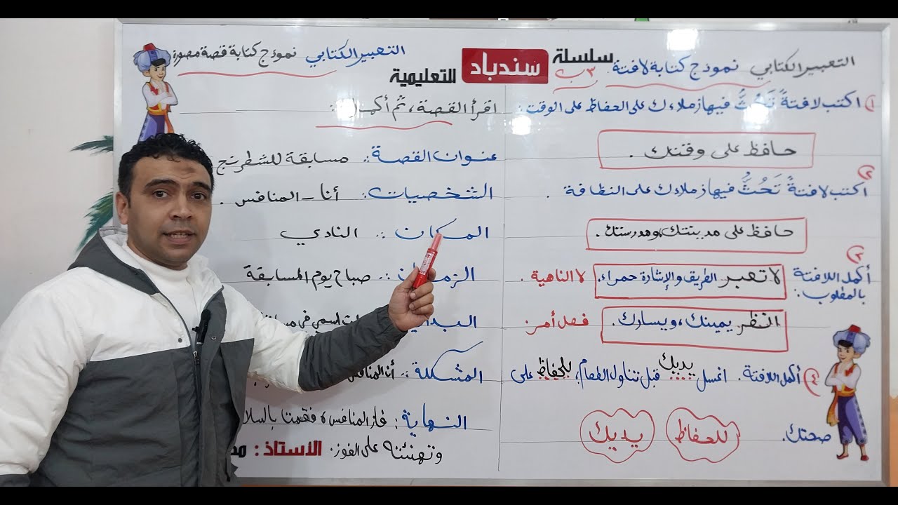 التعبير الكتابي | اللغة العربية | الصف  الثالث الابتدائي مستر محمد السقا تعليم زمان