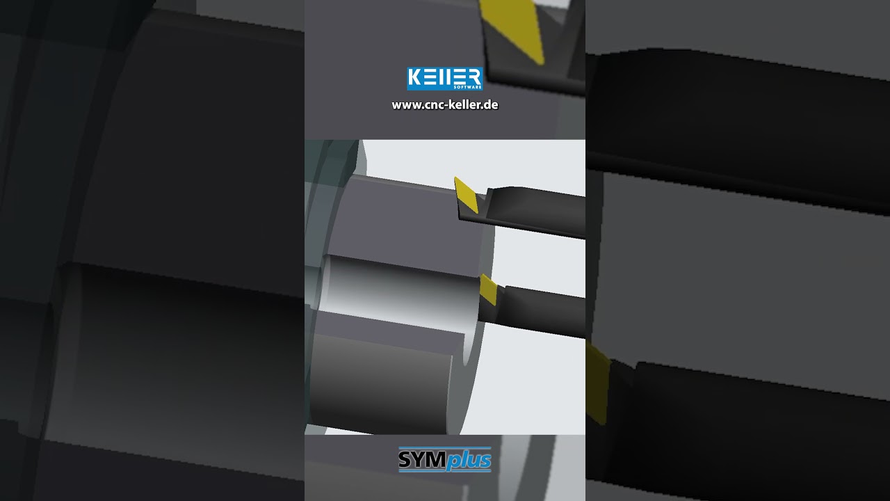 Radiale Einstiche (innen) & axialer Freistich: Stirnfl&auml;che #shorts #cncsoftware #cnc #cncdrehen