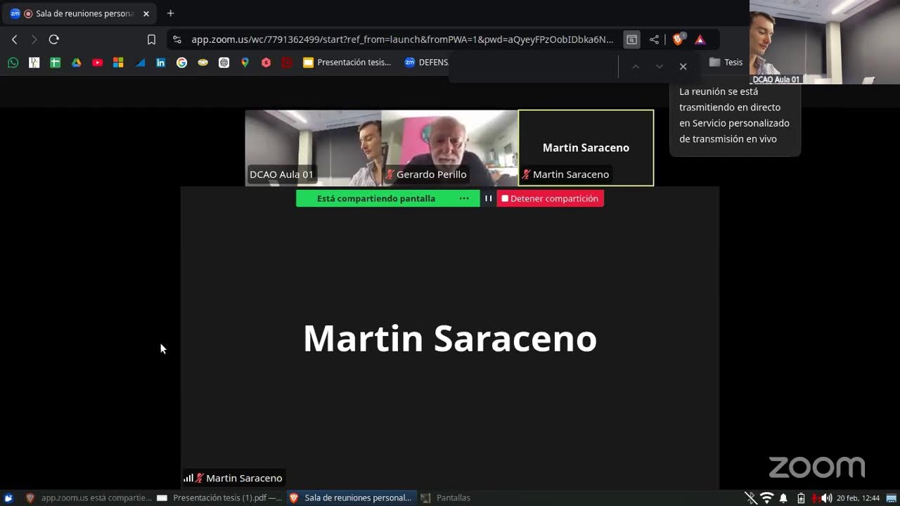 DEFENSA TESIS DE LICENCIATURA de Santiago Pablo Manzano