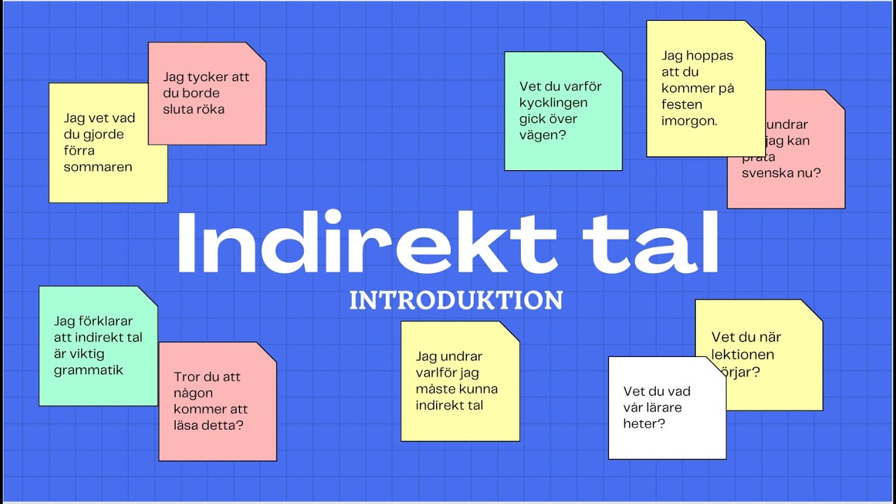 INDIREKT TAL INTRODUKTION