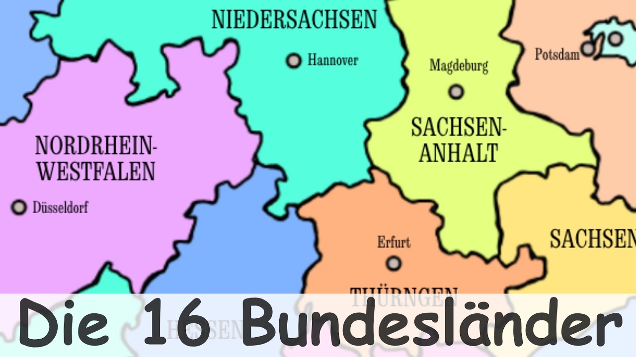 Die 16 Bundesländer 🇩🇪 Kinderlieder zum Lernen💡 Hauptstädte lernen leicht gemacht 🎶 Wissenslied!