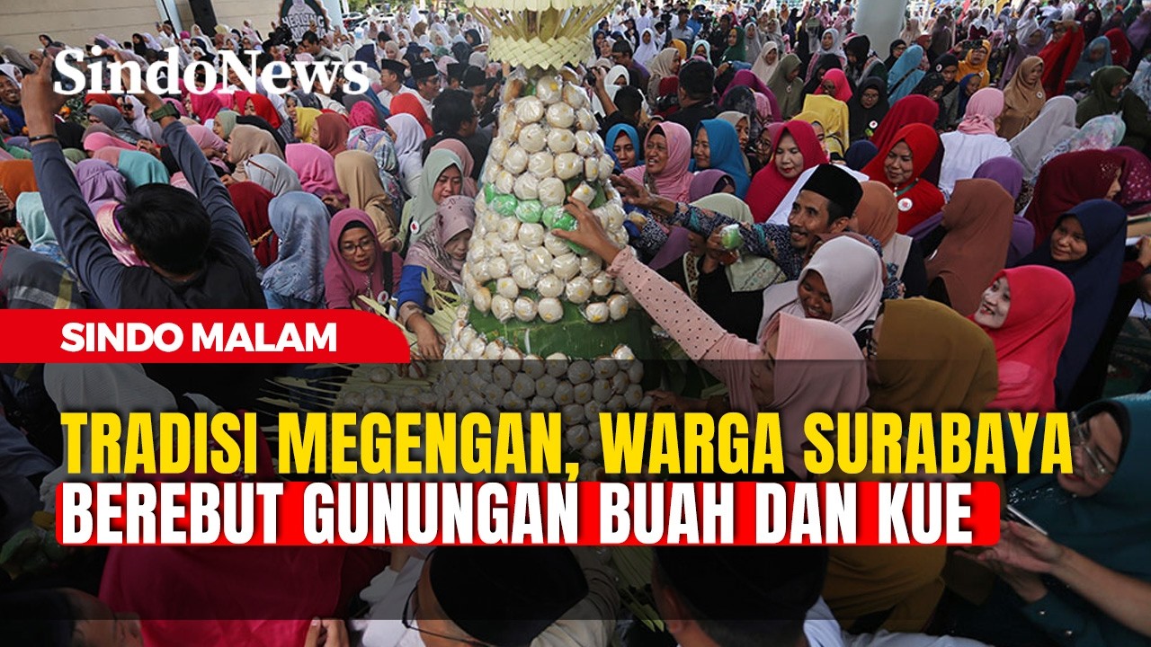 Sambut Bulan Suci Ramadan, Warga Surbaya Berebut Gunungan Buah-Buahan dan Kue Apem | Sindo Malam