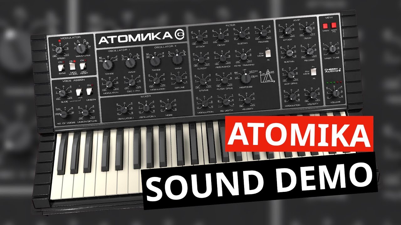 Cherry Audio Atomika Sound Demo (No-Taking) - Polivoks Synthesizer Emulation Plugin