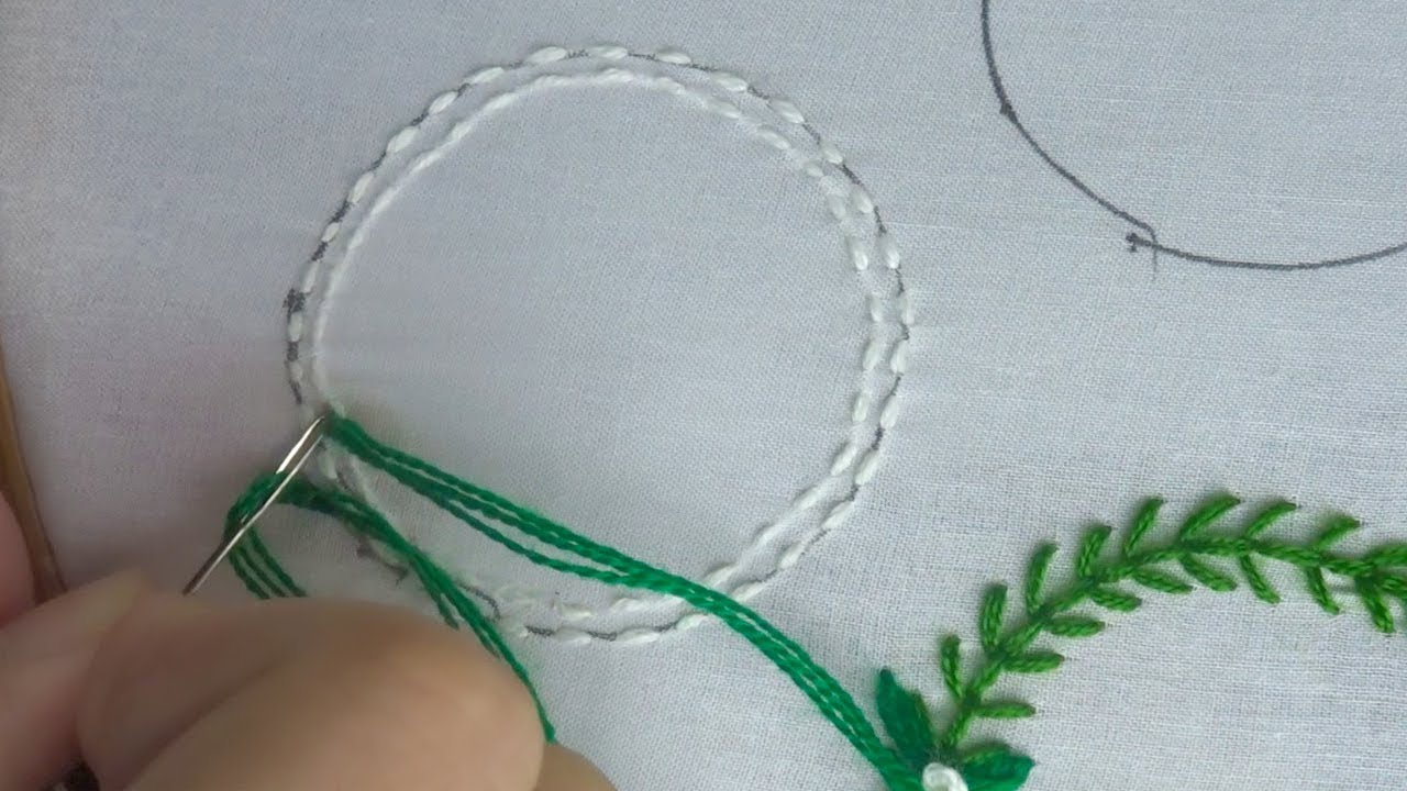 hand embroidery circle design stitches,embroidery designer stitches for dress