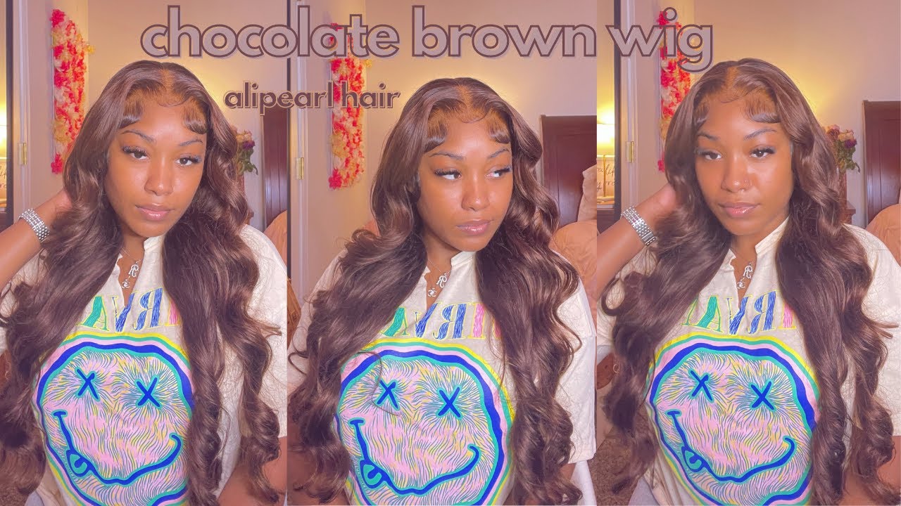 THE PERFECT CHOCOLATE BROWN WIG 🐻 Detailed wig install on low hairline ft Alipearl Hair