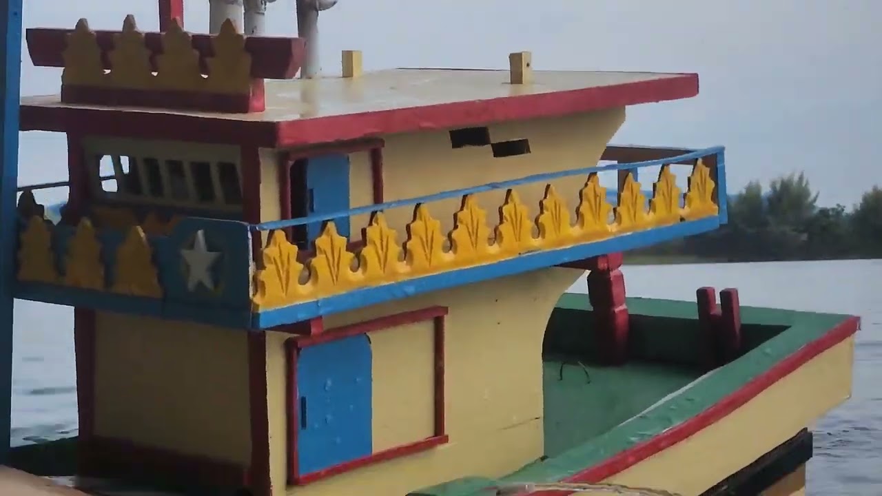 Main RC kapal nelayan di rowo setro seru banget