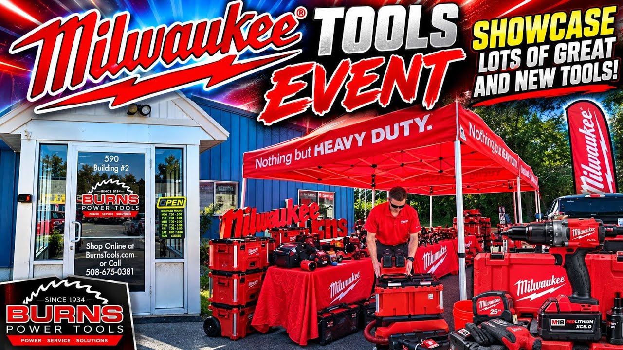 Milwaukee Tools Event at Burns Power Tools showcase lots of great and new tools!