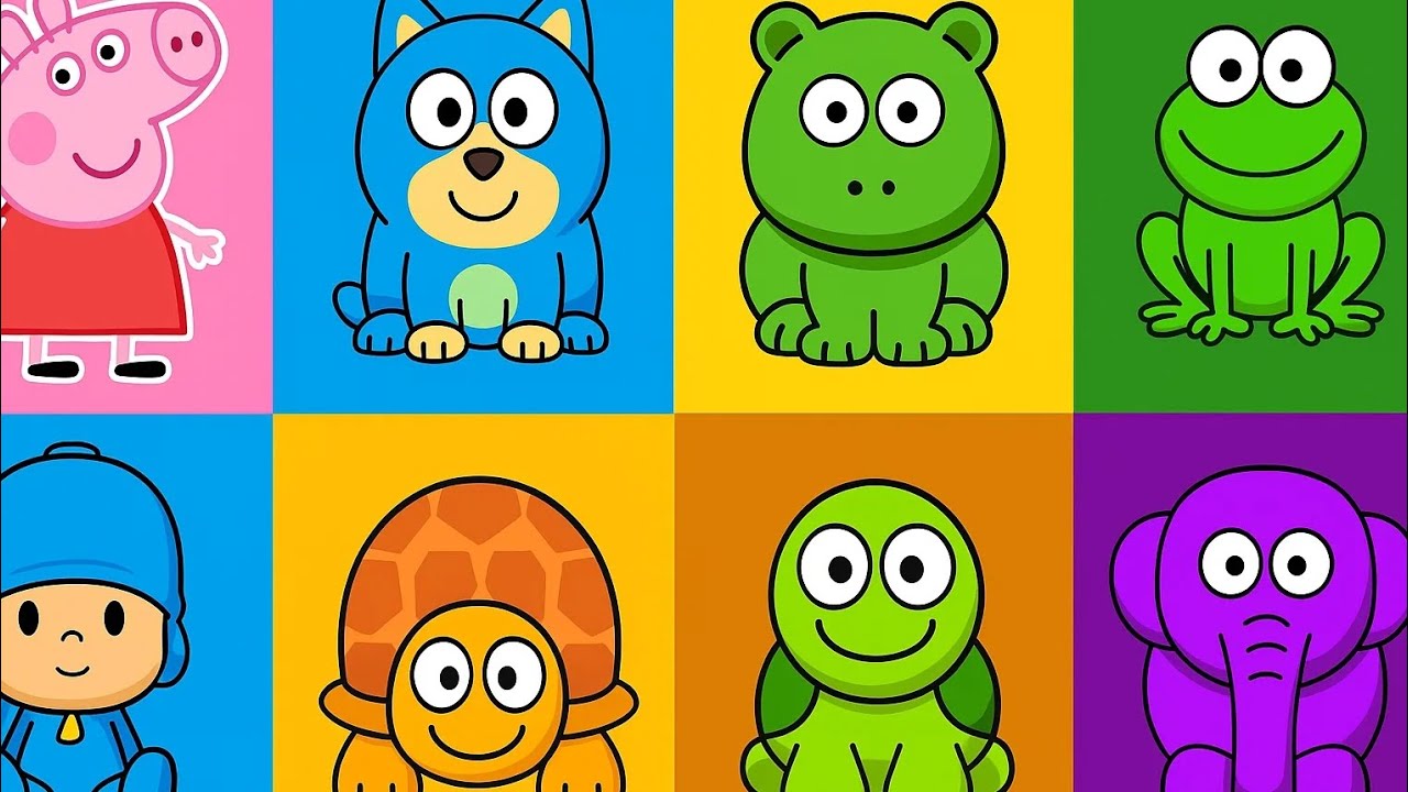 ​🎶🌈 Aprende los colores con esta divertida canción | Aprender los colores con Pocoyó y sus amigos