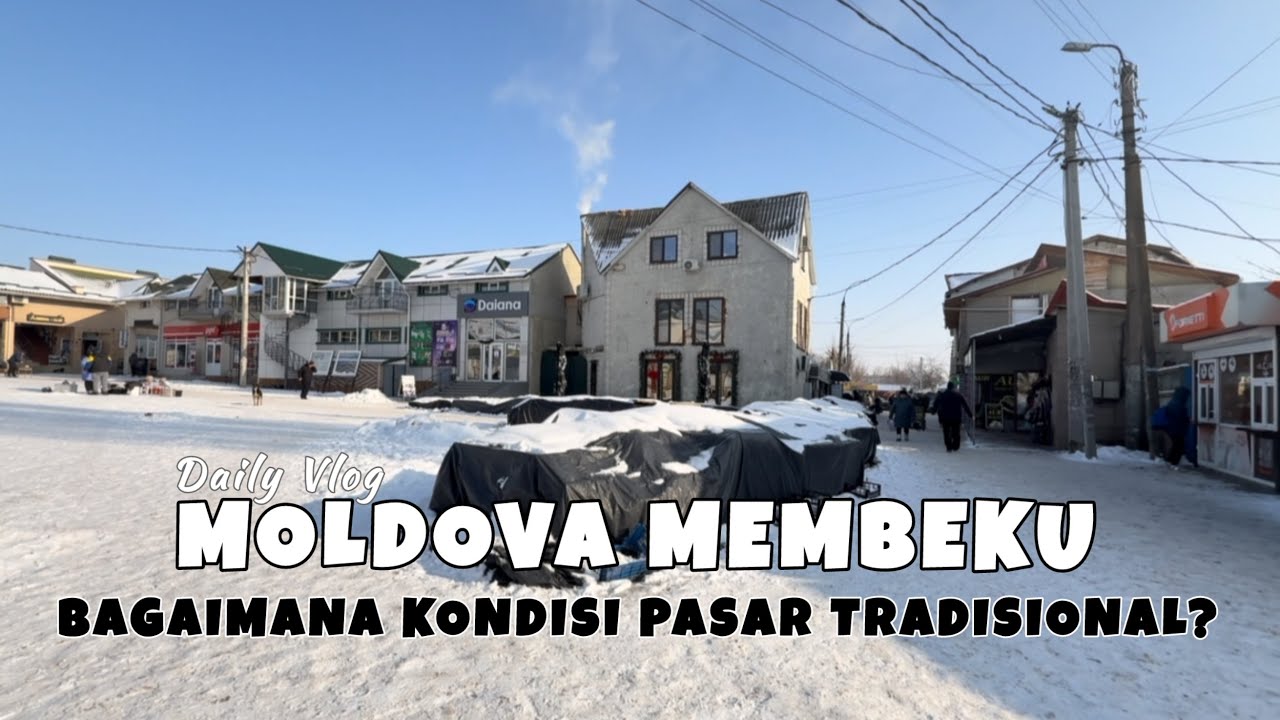 Жаркое утро в деревне в Молдове ❄️ Температура -15 градусов, но все равно идем на рынок за товара...