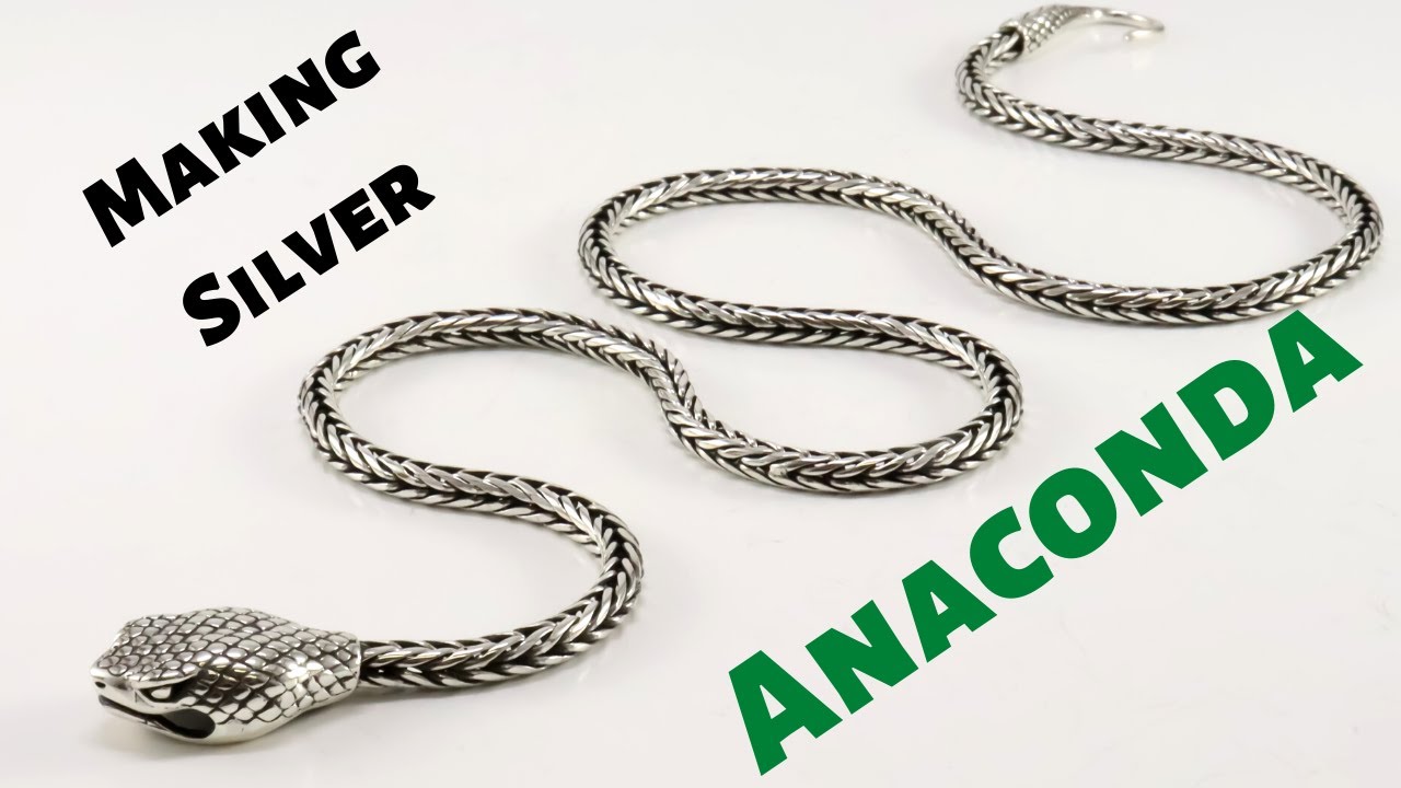 Making silver necklace Anaconda | Classic Foxtail | Loop in Loop Chain | Chain making Tutorial