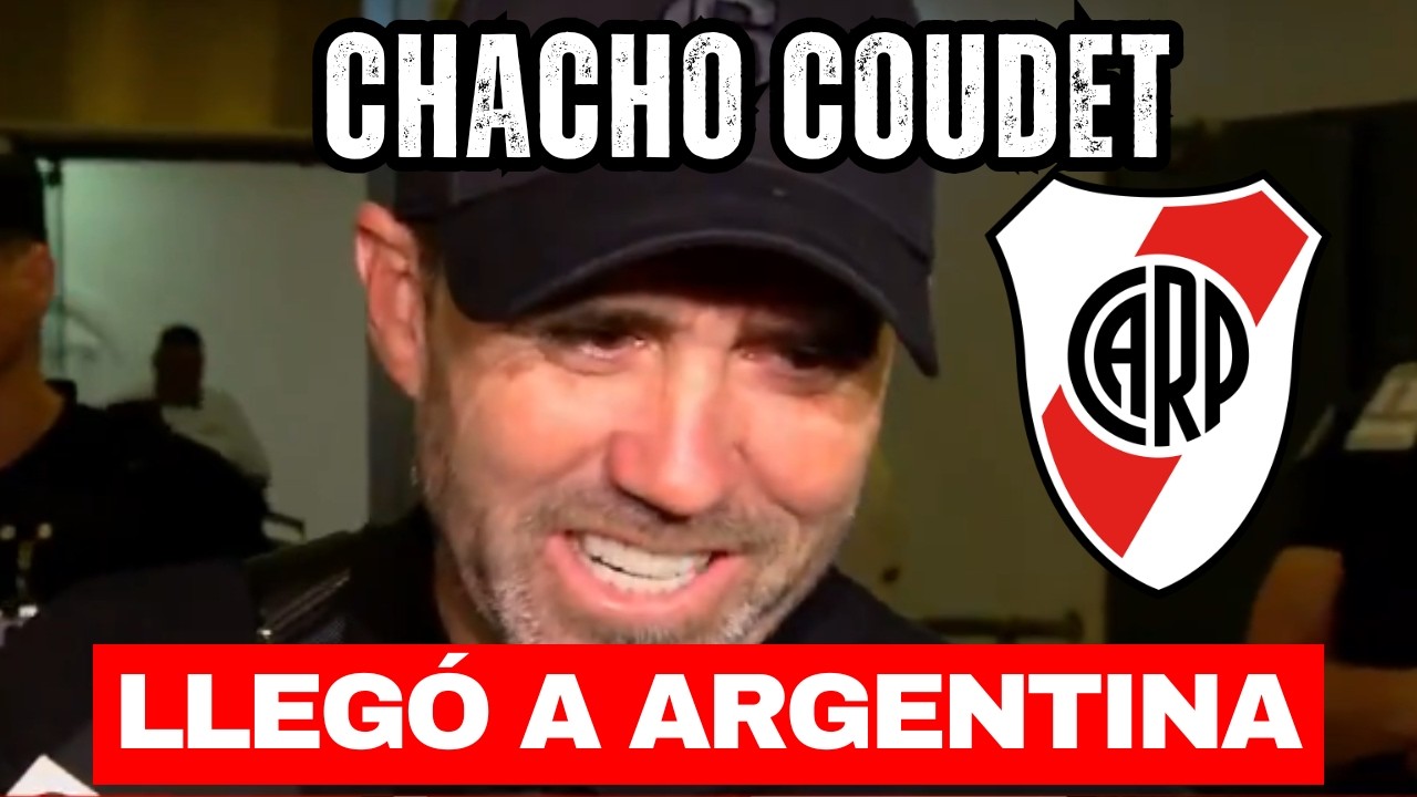 CHACHO COUDET EN RIVER: LLEGÓ A LA ARGENTINA, SE SACÓ MIL FOTOS Y SE FUE MANEJANDO A SU CASA