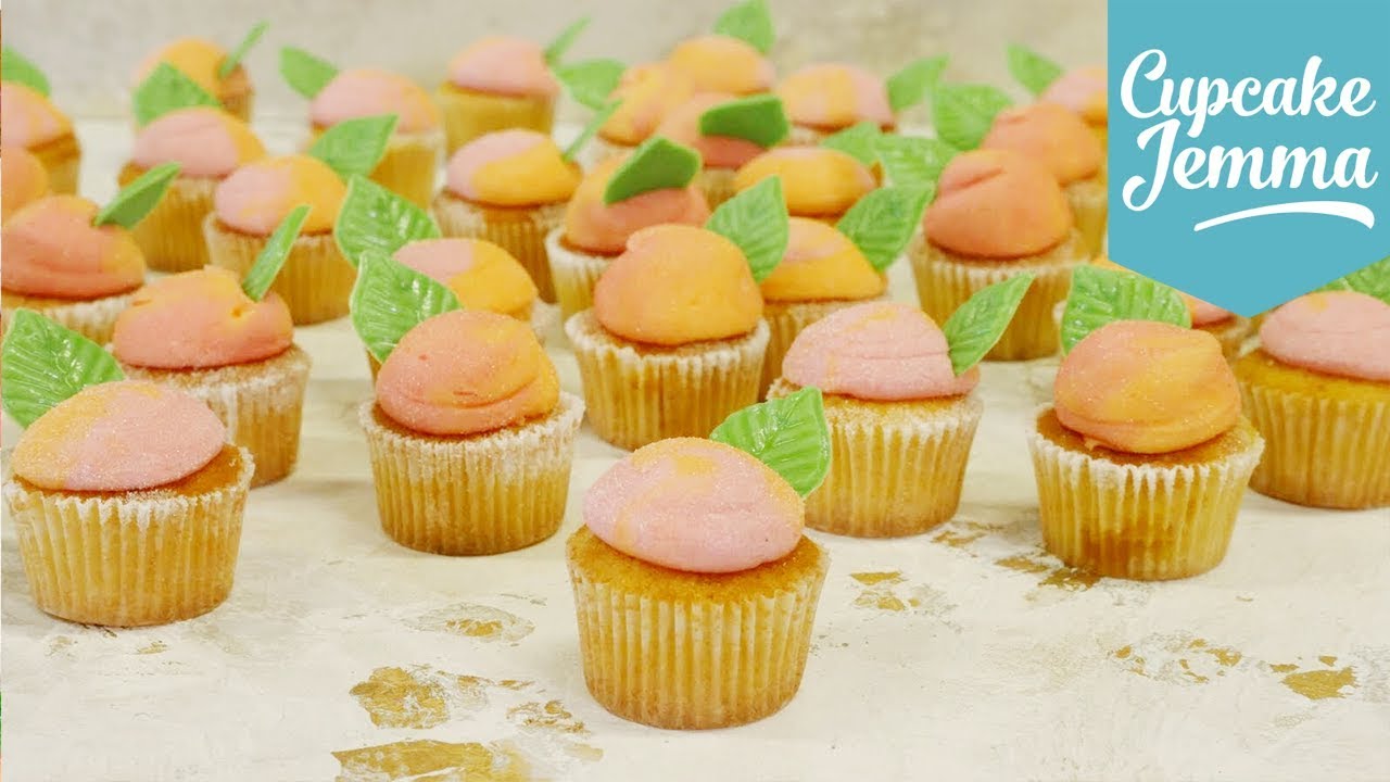 Peaches & Cream Mini Cupcake Recipe & Tutorial | Cupcake Jemma