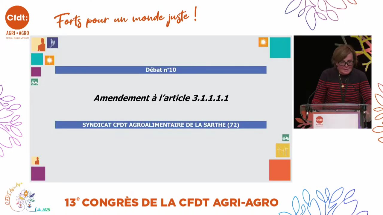 13è Congrès de la CFDT Agri-Agro - Vendredi 12/12