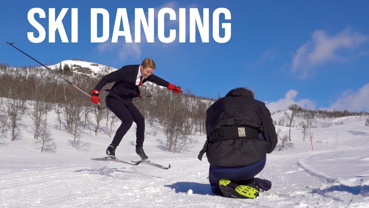 Worlds most professional ski dancer - in a suit!