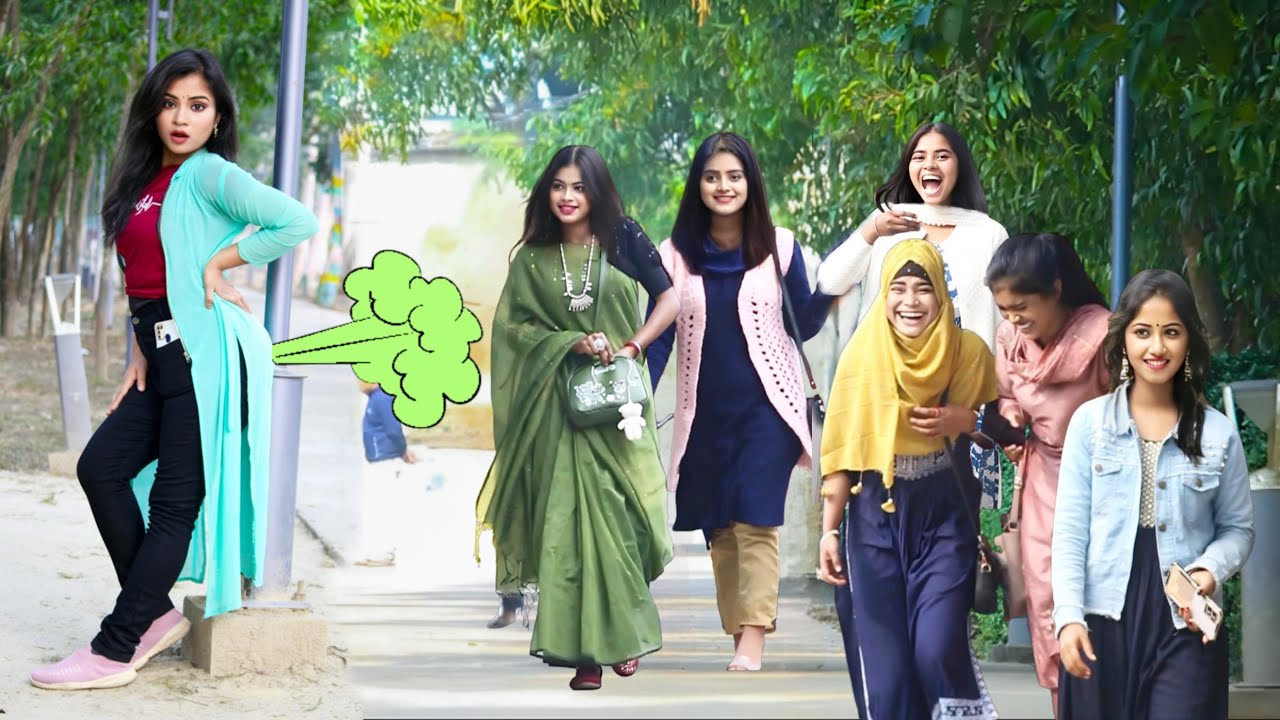 FUNNY INDIAN WET FART Prank on Girls Part-103 😂! N2o Shreya