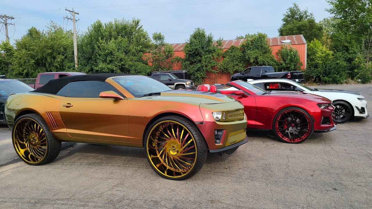 TOOK ALL THE CARS OUT THE SHOP AND CAUGHT A FLAT WITH THE CAMARO ON 32S 😡