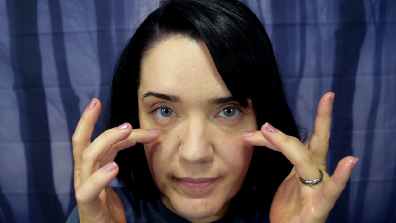 ASMR Face Massage For Sinus Pressure - Gloves, Oil, Soft Speaking